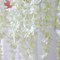 12 Piece Artificial Silk Wisteria Vine Flower Garland (White)